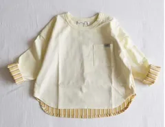 新品『CLOUDY, FINE LATER　寶屋』バックストライプ ロールアップ Tシャツ　100cm　110cm　120cm　130cm　トップス　子供服　キッズ　ベビー　長袖　ロンT　寶屋　(522-551003)