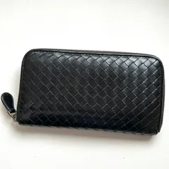 ボッテガヴェネタ　BOTTEGA VENETA 長財布　イントレチャート　ブラック