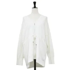 theory luxe セオリーリュクス パーカー ホワイト 白 サイズ:38(M) | 22春夏 オーパスフォンズ フーディ ジップアップパーカー | Opus Fons ニット 長袖 Vネック ワイド コットン | トップス 羽織り【レディース】【中古】のサムネイル