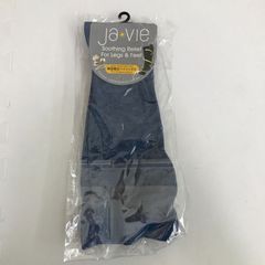 Ja-vie　ジャヴィ　綿混着圧ハイソックス　デニム×イエロー　M　23-25㎝