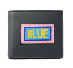 フェンディ 財布 FENDI　折財布/札入れ 7M0169 VOCABULARY ネイビー/ブラック 未使用