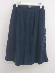 ◇ PAR ICI パーリッシィ コーデュロイ 膝下丈 フレア スカート サイズF ネイビー レディース P  【中古】 【1209230010264】のサムネイル