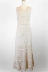 SNIDEL｜Sustaina クロシェニットワンピース