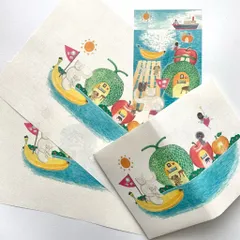 ⭐️ハンドメイド✳︎文庫本⭐️物語のあるブックカバー〜フルーツ旅行編〜