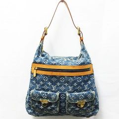 美品 希少 廃盤 LOUIS VUITTON ルイ ヴィトン モノグラムデニム バギーGM ハンドバッグ ショルダーバッグ M95048 SR0016 ストラップ2本付き レディース ★2859 B000001-0602①