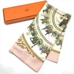 HERMES カレ LA PROMENADE ベージュ 馬車 スカーフ 90cm HERMES