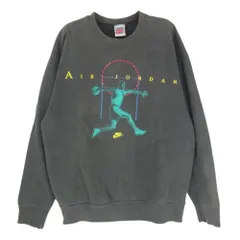 NIKE ナイキ ヴィンテージ 90s USA製 銀タグ  AIR JORDAN プリント スウェット ダークグレー系 M【中古】