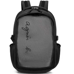 agnes b. アニエスベー 大容量 リュックバッグ バックパック バッグ 男女兼用 ブラック