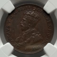 1936年　オーストラリア　ハーフペニー　銅貨