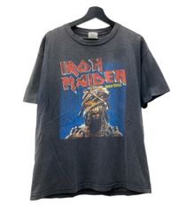 バンド band 00s IRON MAIDEN アイアンメイデン TOUR 2003 Tee 両面プリント ALSTYLE バンT フェード 黒 Tシャツ プリント ブラック Lサイズ 104MT-1355