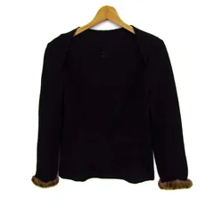 伊太利屋 ニット 長袖 ビジュー ウール トップス レディース 11サイズ ブラック ITALIYA 【中古】のサムネイル