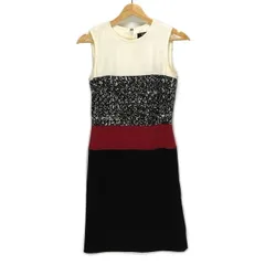 PAULEKA(ポールカ) ワンピース サイズ36 S レディース - 黒×ベージュ ノースリーブ/ミニ丈