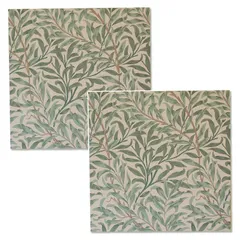 ウィリアムモリス アートパネル 壁紙 ウィローボウ Willow boughs 2枚セット 木製パネル使用 絵画 インテリア ウイローボウ グリーン リーフ 葉のサムネイル