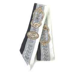 【HERMES】ツイリー BRIDE COUR シルク スカーフ HERMES エルメス スカーフ ツイリー 『Bride de Cour(法廷の勒
