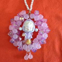 ☆ハンドメイド☆ＳＰ人形付きアクリルビーズのリース☆