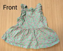 【未使用】next　ワンピース　80cm〜90cm　1歳〜2歳　ネクスト　ベビー服　グリーン　花柄　ノースリーブ　イギリス製　女の子　夏　まとめ買い値引きあり