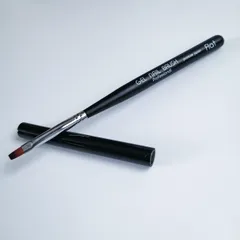 【迅速発送】ジェルブラシ ジェルネイル ブラック フラット ブラシ 筆 ネイル筆 ネイル ジェルネイル筆 キャップ付き ネイル用品 ネイルアート ネイルツール セルフネイル (ブラック フラット)