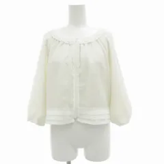 ビアッジョブルー Viaggio Blu ジップアップジャケット ノーカーラーブルゾン フリル 2 M 白 ホワイト /SS 0929のサムネイル