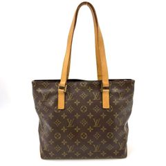 LOUIS VUITTON カバピアノ モノグラム モノグラム レザー×PVC ブラウン トートバッグ ゴールド M51148