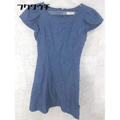 ◇ titty&Co. ティティー＆コー ノースリーブ 膝丈 ワンピース サイズM インディゴ レディース 【中古】 【1002801468309】