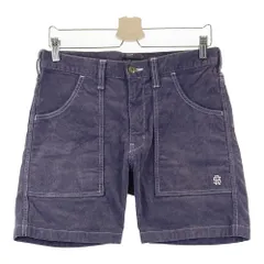 サイズ：S ROUGH&SWELL ラフアンドスウェル  コーデュロイ ストレッチ ハーフパンツ  パープル系 [240101439375] ゴルフウェア メンズ ストスト