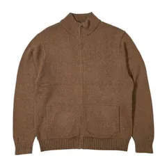 00s L.L.Bean エルエルビーン ハイネック ジップアップ コットンニット ジャケット セーター M /ブラウン/オールド