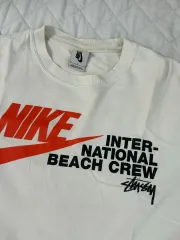 NIKE×ステューシー インターナショナル ビーチ クルー 白 Tシャツ M