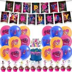マミーロングレッグス ポピープレイタイム  POPY PLAYTIME 子供 お祝い 写真 撮影 キャラクター モンスター パーティー 飾り バルーン 風船 ガーランド 新品 未使用 グッズ ハッピー　バースデー 誕生日 バースデー イベント 装飾品豪華