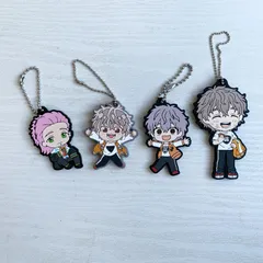 【最終セール】ウインドブレーカー WINDBREAKER 桐生三輝 兎耳山丁子 ガチャ カプセルラバーマスコット2 でふぉラバ!キーホルダー 一番くじ G賞 ラバーチャーム 4点セット