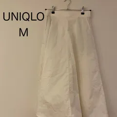 MU0435 【送料無料】　UNIQLO ユニクロ　ストレッチコットンブレンドサーキュラースカート　ホワイト　Mサイズ　レディース　春　夏　秋　冬