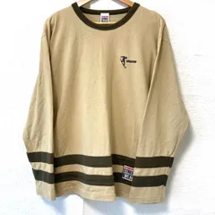 (^w^)b VISION STREET WEAR ビジョンストリートウェア コットン100% クルーネック 長袖 Tシャツ ロンティ ロンＴ カットソー トップス ライトブラウン メンズ 男性 サイズ Lのサムネイル