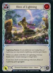 【中古】Flesh and Blood ELE071[R]：(Rainbow Foil)Rites of Lightning (2)