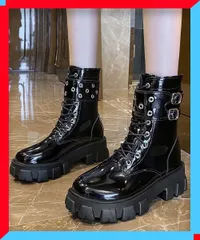 新品 厚底ショートブーツ 黒 ストームブーツ 美脚 編み上げブーツ 防寒 ミドルブーツ 韓国 バイクブーツ お洒落 【送料無料】