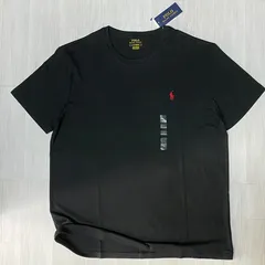 USAモデル POLO RALPH LAUREN ラルフローレン クルーネック 半袖 Tシャツ 黒 (RL12A)