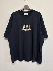 ami PARIS アミ パリス 半袖 Tシャツ トップス オーバーサイズ 紺 ネイビー メンズ レディース Lサイズ 新品未使用 タグ付き