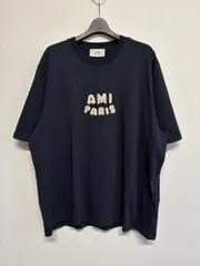 ★新品タグ付き＃amiパリス＃黒 ＃Tシャツ＃Lサイズ#オーバーサイズ AMI Paris ロゴ Tシャツ | ブラック | FARFETCH JP