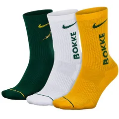【送料無料・匿名配送】ナイキ スプリングボクス ソックス 3足セット 2025 ラグビー 南アフリカ代表 公式モデル 日本未発売 新品 緑 グリーン 白 ホワイト 黄 イエロー