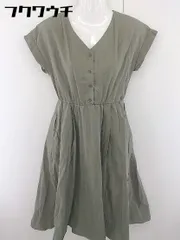 ◇ Simplicite シンプリシテェ 半袖 膝下丈 ワンピース オリーブ カーキ系 レディース  【中古】 【1111290007200】