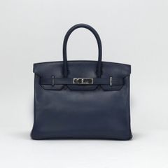 エルメス HERMES バーキン30 バーキン 30 バッグ トートバッグ クシュベル ブルー系 青 シルバー金具 ブルーインディゴ