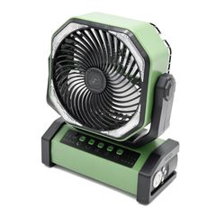 扇風機 グリーン 小型 最大60時間連続使用 Type-C充電式 吊り下げ タイマー機能 自動首振りリモコン付き 風量4段階調節
