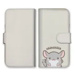 iPhone15plus ケース 手帳型 iPhone15 プラス スマホケース 携帯ケース チンチラ ちんちら 動物 可愛い かわいい ゆるい イラスト 韓国 くすみカラー 小動物 モフモフ カラー02
