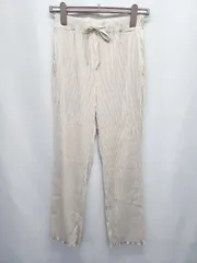 ◇ ⊂ GU ジーユー プリーツ イージーパンツ サイズＭ ベージュ レディース E  【1506250003758】