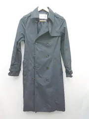 ◇ ◎ NATURAL BEAUTY BASIC シンプル 無地 通勤 長袖 トレンチコート サイズL ブラック レディース P  【1310020009822】