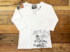 ★AKM/エーケーエム パッチワークデザイン7分袖TEE ロンTEE トップス Lサイズ メンズ USED ★