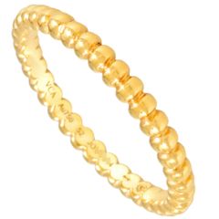 ヴァンクリーフ&アーペル Van Cleef & Arpels ペルレ ゴールドパール スモール リング 指輪 #52 VCARPJMG52 K18YG レディース【中古】