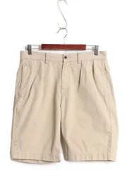 【お得なクーポン配布中!】 90s ポロ ラルフローレン コットン チノ ショートパンツ メンズ 30 30 / 古着 90年代 オールド ショーツ 短パン チノパン 2タック ベージュ