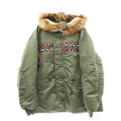 FACETASM (ファセッタズム) 16AW Hand Knit N-2B Jacket ハンドニット ミリタリー フーデット ジップアップ ジャケット カーキ OTM-CO-M06のサムネイル