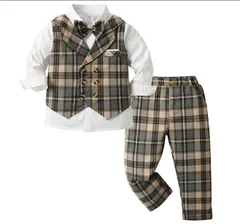 子供服 キッズ フォーマル スーツ ブレザー 男の子 ベビー服 3点セットベスト シャツ パンツ 卒園式 入園式 七五三 お宮参り タキシード風 結婚式 入学式 80 90 100 110 120 130 140cm