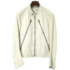 Maison Martin Margiela14 メゾンマルタンマルジェラ14 08SS 5-ZIP 八の字 レザーライダーズジャケット アイボリー 44のサムネイル