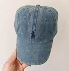 新品 Polo Ralph Lauren One Point Pony Denim Baseball Cap 薄